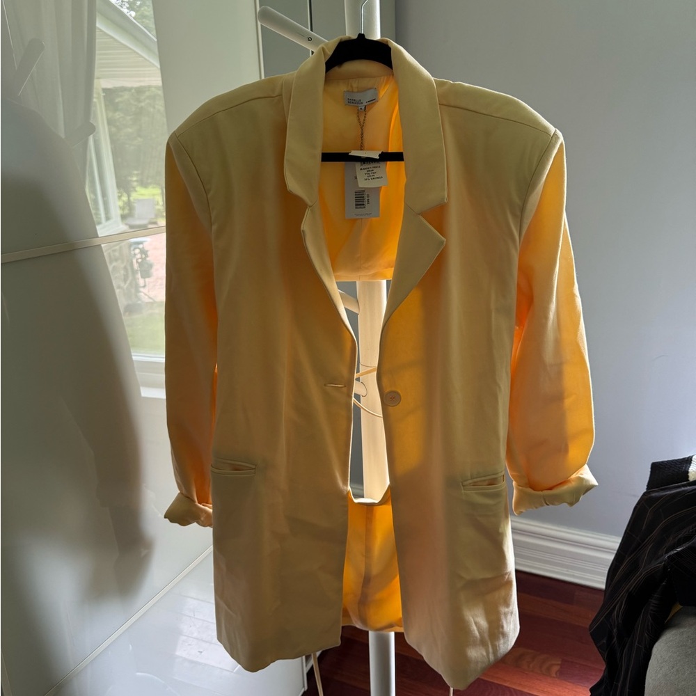 Yellow Blazer with open tie back